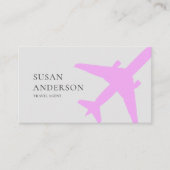 Agent Rosa Flugzeug Visitenkarte (Vorderseite)