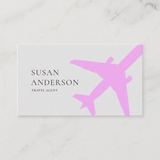 Agent Rosa Flugzeug Visitenkarte (Vorderseite)