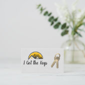 Agent/Schlüssel für echtes Anwesen / Dachfenster u Visitenkarte (Stehend Vorderseite)