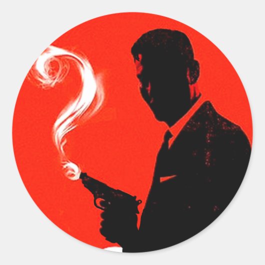 Agent Secret Runder Aufkleber (Vorderseite)