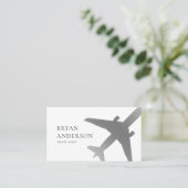 Agent Silver Airplane Visitenkarte (Stehend Vorderseite)