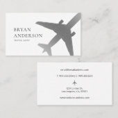 Agent Silver Airplane Visitenkarte (Vorne/Hinten)