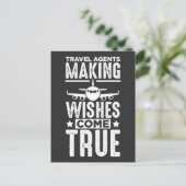 Agent Spaß Flugzeug Flugpersonal Postkarte (Stehend Vorderseite)