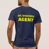 AGENT-T-SHIRT Marineblau DER KAUTIONS-ENFORCEMNT T-Shirt (Rückseite)
