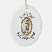 Agent T-Shirts und Geschenke der Welt: Bestes Real Keramikornament (Rechts)