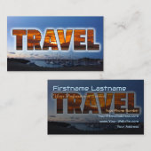 Agent-Textmaske Blaue Marina Schiff Sonnenuntergan Visitenkarte (Vorne/Hinten)