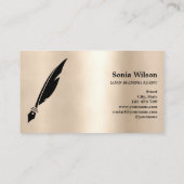 Agent Typografie des modernen Notariats Visitenkarte (Rückseite)