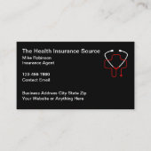 Agent und Visitenkarten für Krankenversicherungen Visitenkarte (Vorderseite)