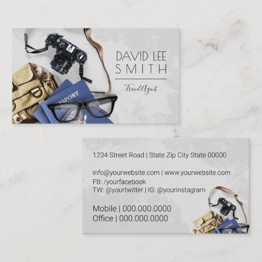 Agent Visitenkarte (Vorne/Hinten)