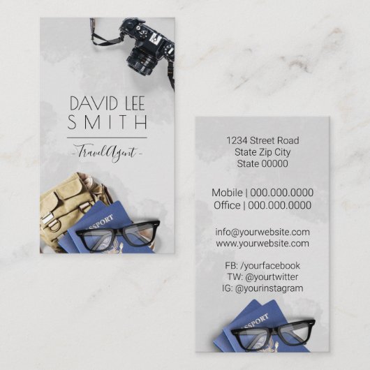 Agent Visitenkarte (Vorne/Hinten)