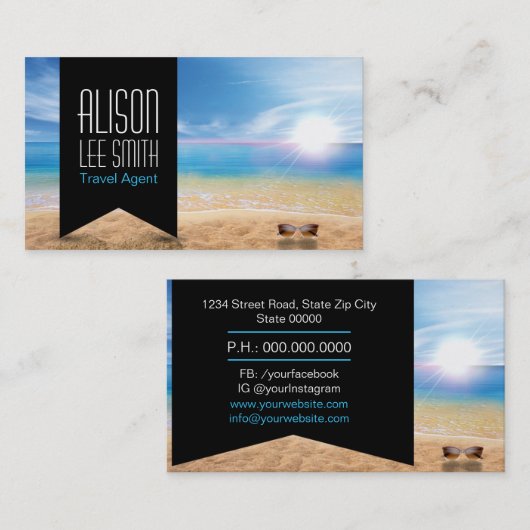 Agent Visitenkarte (Vorne/Hinten)