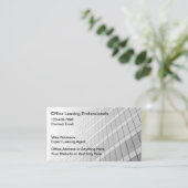 Agent-Visitenkarten für kommerzielle Büroleasing Visitenkarte (Stehend Vorderseite)