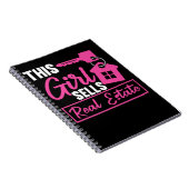 Agent von Real Anwesen Girl Property Investor Notizblock (Rechte Seite)