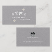 Agent weltweit mit Monogramm Visitenkarte (Vorne/Hinten)