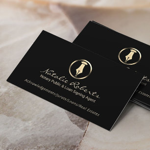 Agent zur Signierung von öffentlichen Gold Pen-Log Visitenkarte