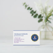 Agent zur Vollstreckung von Kautionen | Elegant Wh Visitenkarte (Stehend Vorderseite)