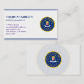 Agent zur Vollstreckung von Kautionen | Elegant Wh Visitenkarte (Vorne/Hinten)