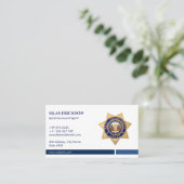 Agent zur Vollstreckung von Kautionen | Eleganter Visitenkarte (Stehend Vorderseite)