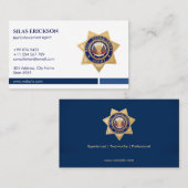 Agent zur Vollstreckung von Kautionen | Eleganter Visitenkarte (Vorne/Hinten)