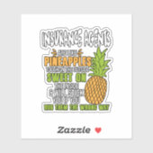 Agenten sind wie Ananas. Aufkleber (Blatt)