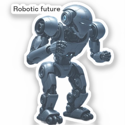 Agentic AI (robots that act independently) Aufkleber (Vorderseite)