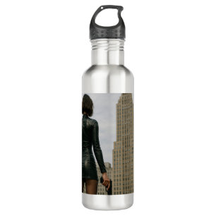 Agentin Black Poster Edelstahlflasche