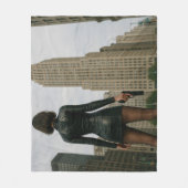 Agentin Black Poster Fleecedecke (Vorderseite)