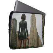 Agentin Black Poster Laptopschutzhülle (Vorne Rechts)