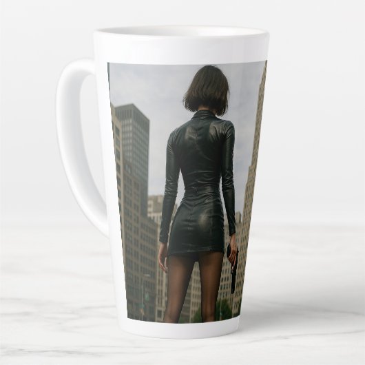 Agentin Black Poster Milchtasse (Linke Ecke)