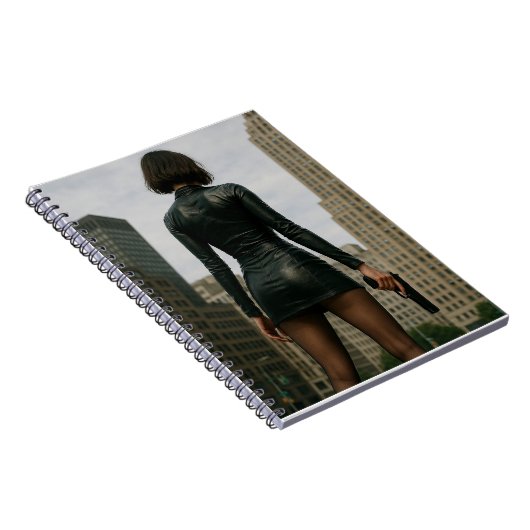 Agentin Black Poster Notizblock (Rechte Seite)