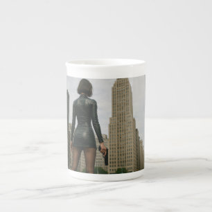 Agentin Black Poster Porzellantasse