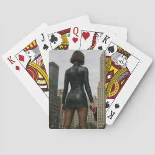 Agentin Black Poster Spielkarten