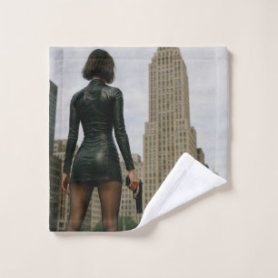 Agentin Black Poster Waschlappen