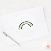 Agentin Rainbow Runder Aufkleber (Umschlag)