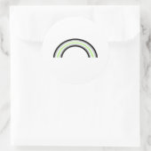 Agentin Rainbow Runder Aufkleber (Tasche)