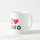 Ageo Japan love city heart like travel Kaffeetasse (VorderseiteRechts)