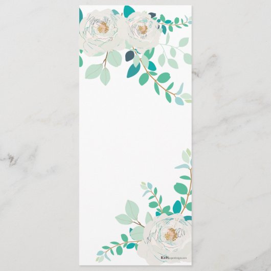 Aggela Menu Menükarte (Rückseite)