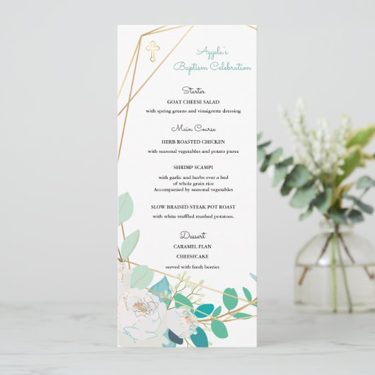 Aggela Menu Menükarte (Stehend Vorderseite)