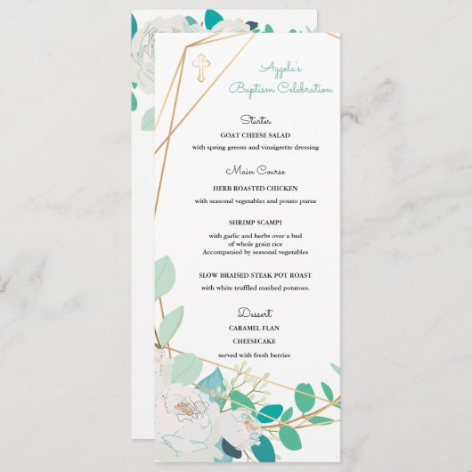 Aggela Menu Menükarte (Vorne/Hinten)