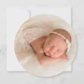 Aggela Round Foto Danke Karte (Rückseite)