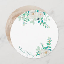 Aggela Round Foto Danke Karte