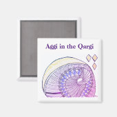 Aggi in den Qargi Magnet (Vorderseite/Rückseite)