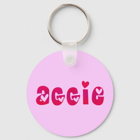 Aggie im Herzen Schlüsselanhänger (Vorderseite)