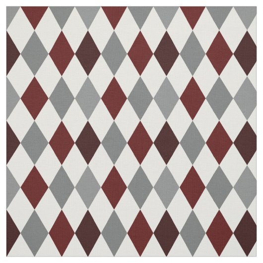 Aggie Maroon & Gray Raute Muster Stoff (Muster)