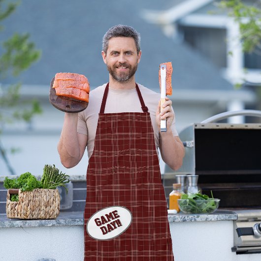 Aggie Maroon Kariert Pattern Game Day Schürze