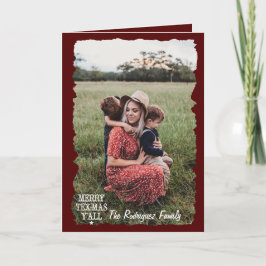 Aggie Maroon Merry Tex-Mas Y'all Foto Weihnachten Karte