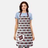 Aggie Maroon Raute Pattern Game Day Schürze (Getragen)