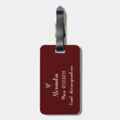 Aggie Maroon Zuhause Sweet Zuhause Texas Gepäckanhänger (Rückseite vertikal)