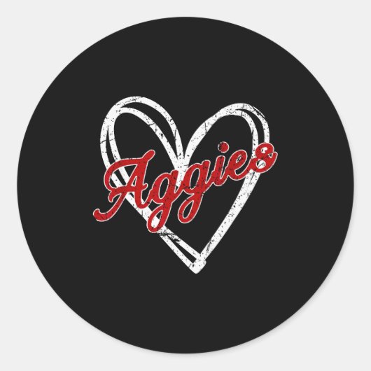 Aggies runder aufkleber (Vorderseite)