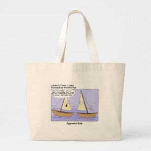 Aggresive Sails Funny Sailboat Cartoon Geschenke T Jumbo Stoffbeutel
